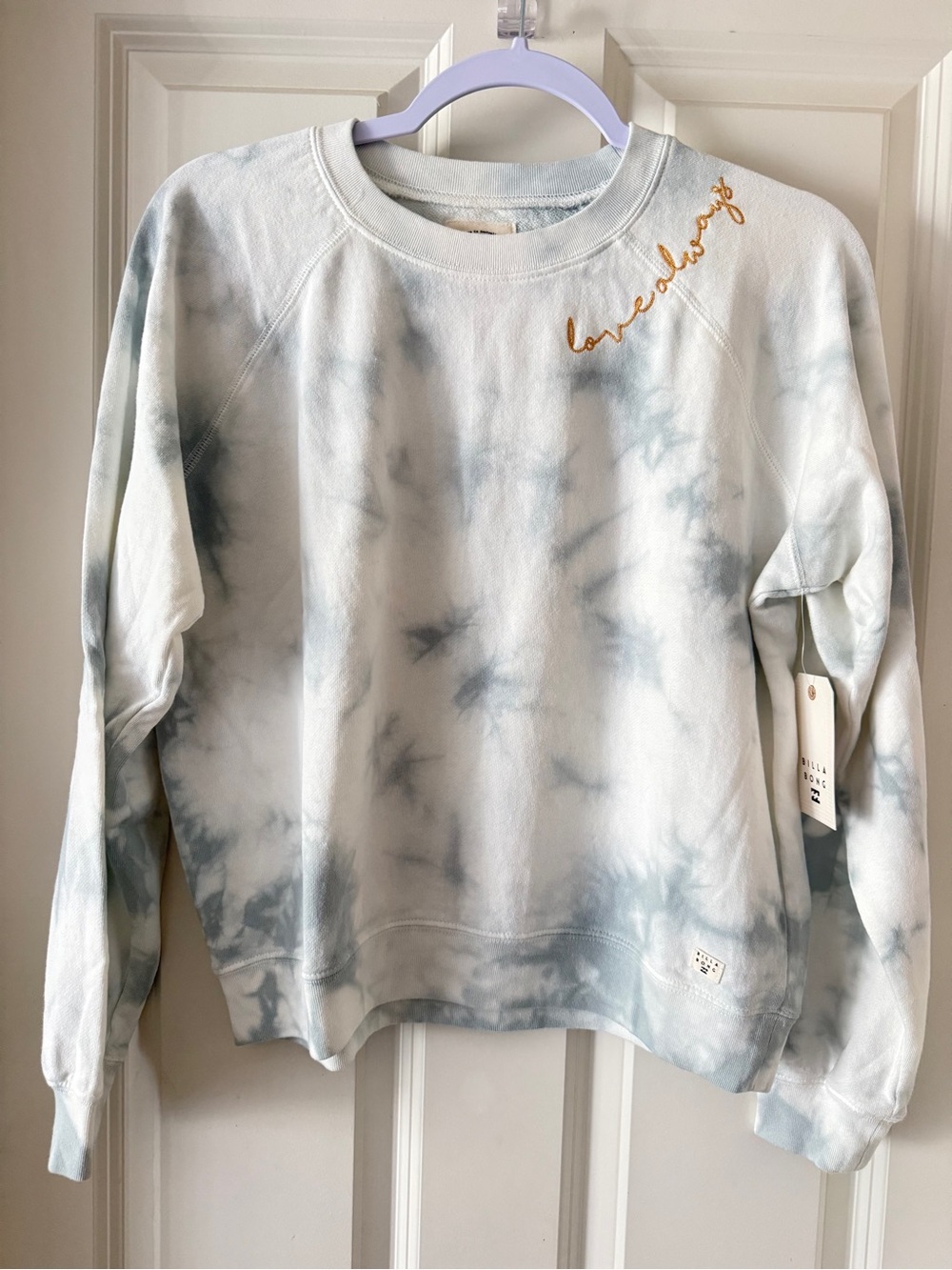 Billabong Tie Dye Embroidered Cotton Sweatshirt